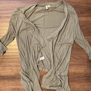 Olive Open Cardigan